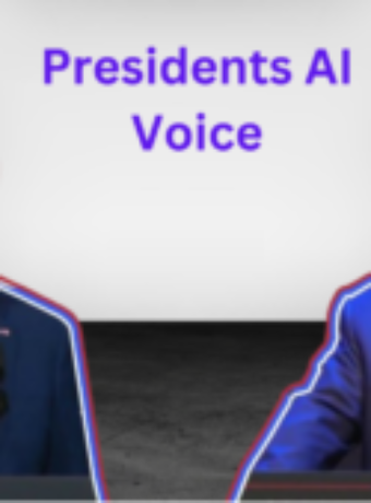 Image: Graphic representation of an AI voice generator, specifically designed for replicating Joe Biden's distinctive voice.